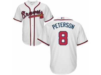 Youth Atlanta Braves #8 Jace Peterson Majestic White Authentic Cool base Jersey