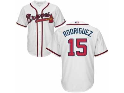 Youth Majestic Atlanta Braves #15 Sean Rodriguez Authentic White Home Cool Base MLB Jersey