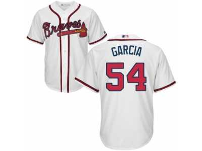 Youth Majestic Atlanta Braves #54 Jamie Garcia Authentic White Home Cool Base MLB Jersey