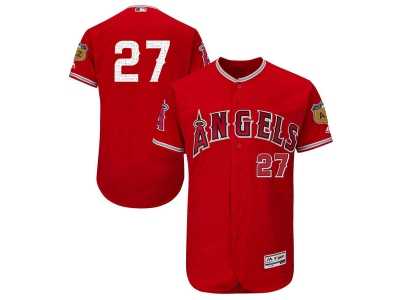 Los Angeles Angels Of Anaheim #27 Mike Trout Red 2017 Spring Training Flexbase Authentic Collection Stitched Baseball Jersey