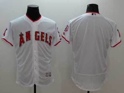 Los Angeles Angels of Anaheim Blank White Flexbase Authentic Collection Stitched Baseball Jersey