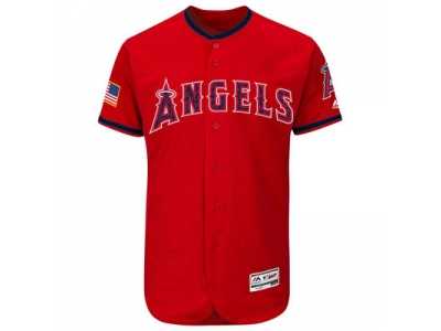 Men's Los Angeles Angels of Anaheim Blank Scarlet Stitched 2016 Fashion Stars & Stripes Flex Base Baseball Jersey