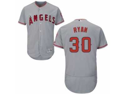 Men's Majestic Los Angeles Angels of Anaheim #30 Nolan Ryan Grey Flexbase Authentic Collection MLB Jersey