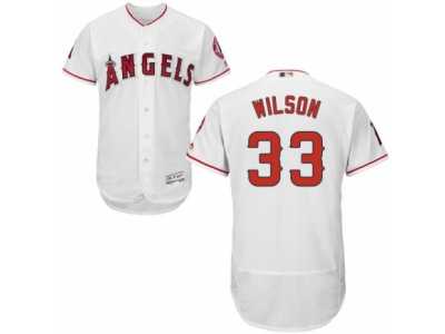 Men's Majestic Los Angeles Angels of Anaheim #33 C.J. Wilson White Flexbase Authentic Collection MLB Jersey