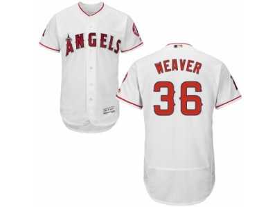 Men's Majestic Los Angeles Angels of Anaheim #36 Jered Weaver White Flexbase Authentic Collection MLB Jersey