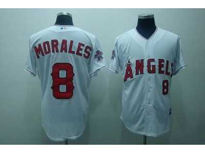 mlb los angeles angels #8 morales white[cool base]
