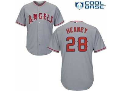 Women's Los Angeles Angels Of Anaheim #28 Andrew Heaney Grey Road Stitched MLB Jersey