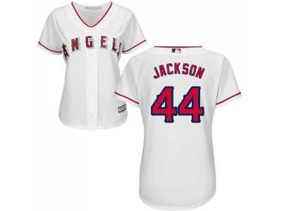 Women's Los Angeles Angels Of Anaheim #44 Reggie Jackson White Home Stitched MLB Jersey