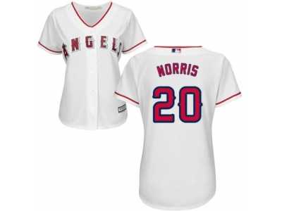 Women's Majestic Los Angeles Angels of Anaheim #20 Bud Norris Replica White Home Cool Base MLB Jersey