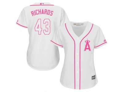Women's Majestic Los Angeles Angels of Anaheim #43 Garrett Richards Authentic White Fashion Cool Base MLB Jersey