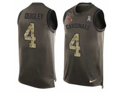 Men's Nike Arizona Cardinals #4 Ryan Quigley Limited Green Salute to Service Tank Top NFL Jersey