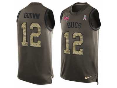 Men's Nike Tampa Bay Buccaneers #12 Chris Godwin Limited Green Salute to Service Tank Top NFL Jersey