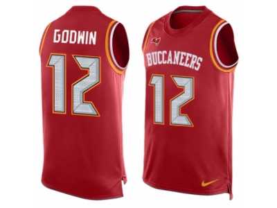 Men's Nike Tampa Bay Buccaneers #12 Chris Godwin Limited Red Player Name & Number Tank Top NFL Jersey