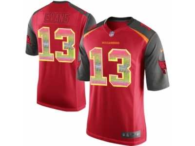 Men's Nike Tampa Bay Buccaneers #13 Mike Evans Limited Red Strobe NFL Jersey