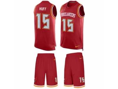 Men's Nike Tampa Bay Buccaneers #15 Josh Huff Limited Red Tank Top Suit NFL Jersey