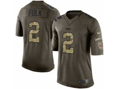 Men's Nike Tampa Bay Buccaneers #2 Nick Folk Limited Green Salute to Service NFL Jersey