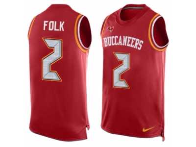 Men's Nike Tampa Bay Buccaneers #2 Nick Folk Limited Red Player Name & Number Tank Top NFL Jersey