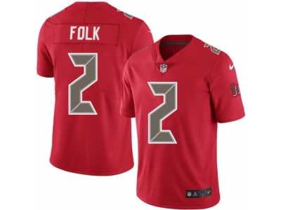 Men's Nike Tampa Bay Buccaneers #2 Nick Folk Limited Red Rush NFL Jersey