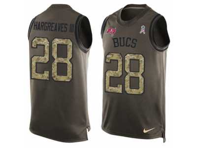 Men's Nike Tampa Bay Buccaneers #28 Vernon Hargreaves III Limited Green Salute to Service Tank Top NFL Jersey