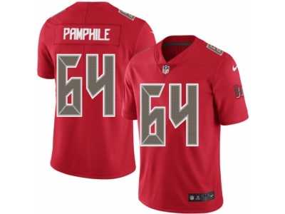 Men's Nike Tampa Bay Buccaneers #64 Kevin Pamphile Limited Red Rush NFL Jersey