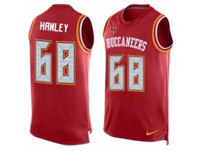 Men's Nike Tampa Bay Buccaneers #68 Joe Hawley Limited Red Player Name & Number Tank Top NFL Jersey
