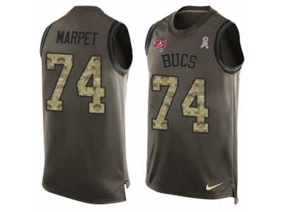 Men's Nike Tampa Bay Buccaneers #74 Ali Marpet Limited Green Salute to Service Tank Top NFL Jersey