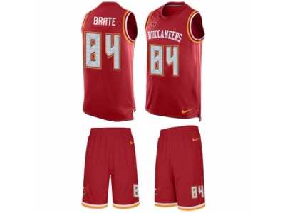 Men's Nike Tampa Bay Buccaneers #84 Cameron Brate Limited Red Tank Top Suit NFL Jersey