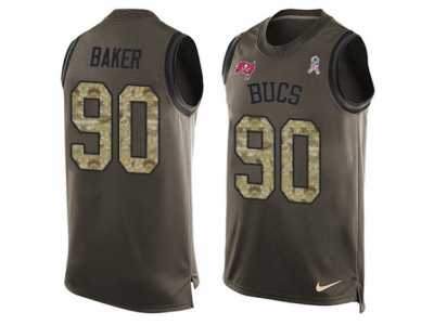 Men's Nike Tampa Bay Buccaneers #90 Chris Baker Limited Green Salute to Service Tank Top NFL Jersey