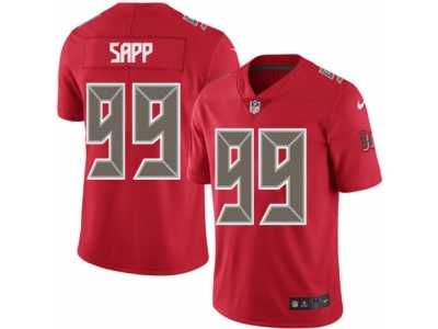 Men's Nike Tampa Bay Buccaneers #99 Warren Sapp Limited Red Rush NFL Jersey