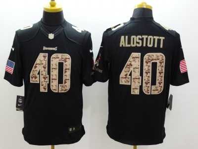 Nike Tampa Bay Buccaneers #40 Mike Alostott black Salute to Service Jerseys(Limited)