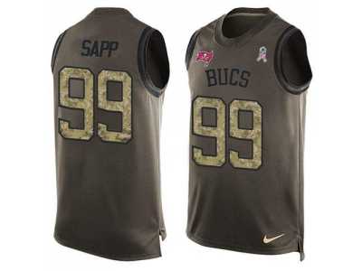 Nike Tampa Bay Buccaneers #99 Warren Sapp Green Men\'s Stitched NFL Limited Salute To Service Tank Top Jersey
