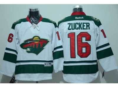 Minnesota Wild #16 Jason Zucker White Stitched NHL Jersey
