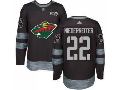 Minnesota Wild #22 Nino Niederreiter Black 1917-2017 100th Anniversary Stitched NHL Jersey