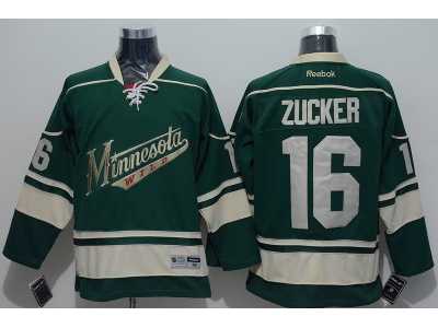 NHL Minnesota Wilds #16 Zucker green jerseys