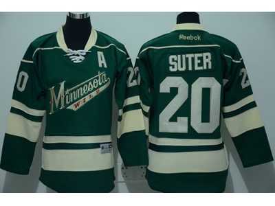 Youth Minnesota Wild #20 Ryan Suter Green Stitched NHL Jersey