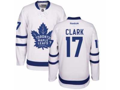 Youth Reebok Toronto Maple Leafs #17 Wendel Clark Authentic White Away NHL Jerseys