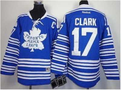 Youth Toronto Maple Leafs #17 Wendel Clark Blue Jerseys