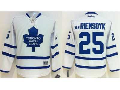 Youth Toronto Maple Leafs #25 James Van Riemsdyk White Stitched NHL Jersey