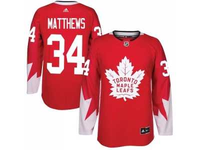 Youth Toronto Maple Leafs #34 Auston Matthews Red Alternate Stitched NHL Jersey