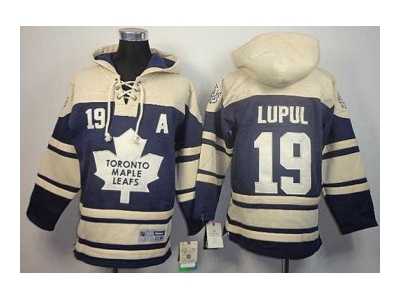 Youth toronto maple leafs #19 lupul blue-cream[pullover hooded sweatshirt][patch A]