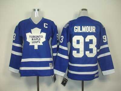 youth nhl toronto maple leafs #93 gilmour blue(C)