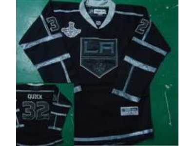 youth nhl los angeles kings #32 QUICK black[2012 stanley cup champions]