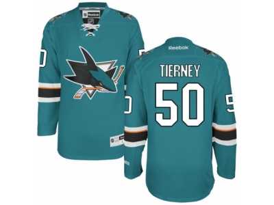Men's Reebok San Jose Sharks #50 Chris Tierney Authentic Teal Green Home NHL Jersey