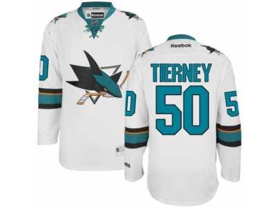 Men's Reebok San Jose Sharks #50 Chris Tierney Authentic White Away NHL Jersey