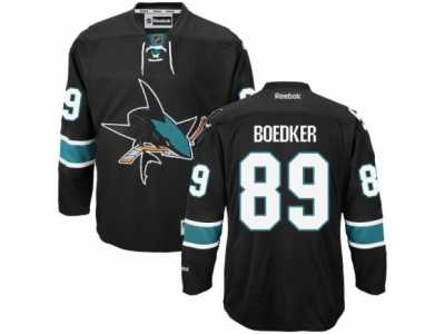 Men's Reebok San Jose Sharks #89 Mikkel Boedker Authentic Black Third NHL Jersey
