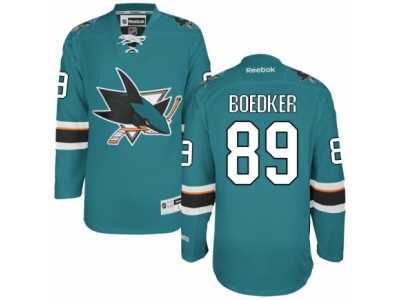 Men's Reebok San Jose Sharks #89 Mikkel Boedker Authentic Teal Green Home NHL Jersey