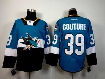 NHL San Jose Sharks #39 Logan Couture blue-black jerseys
