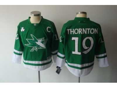 nhl San Jose Sharks #19 Joe Thornton Green [commemorative edition]
