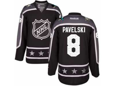 Youth Reebok San Jose Sharks #8 Joe Pavelski Authentic Black Pacific Division 2017 All-Star NHL Jersey