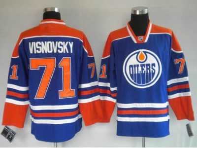 Edmonton Oilers #71 VISNOVSKY blue